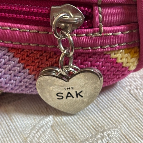 The Sak Barrel Bag Summer Colors Knit Woven Shoulder 10 Year Anniversary - Picture 5 of 13